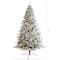 9ft. Pre-Lit Flocked Rock Springs Spruce Artificial Christmas Tree, Clear LED Lights